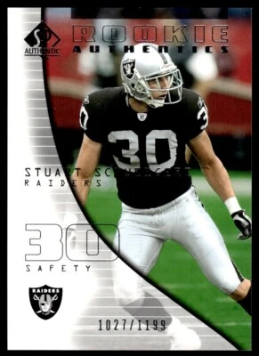 2004 SP Authentic Stuart Schweigert Rookie 1027/1199 Oakland Raiders #98 R153 - Image 1 of 2