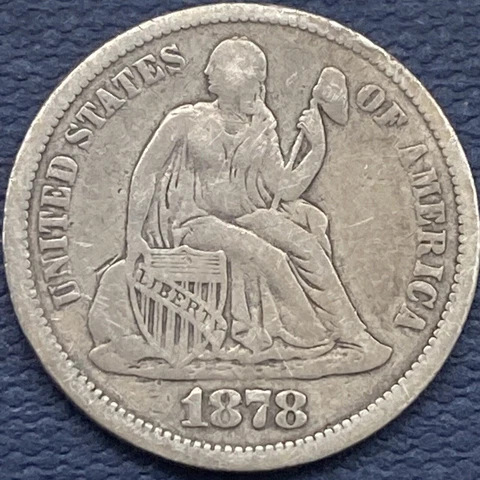 1878 Sested Liberty Dime 10c Better Grade VF #54649 Cover