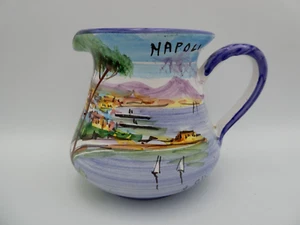 VINTAGE HAND PAINTED ITALIAN NAPOLI POTTERY JUG BAZAR DEL PORTO DOZZWALLI - Picture 1 of 8