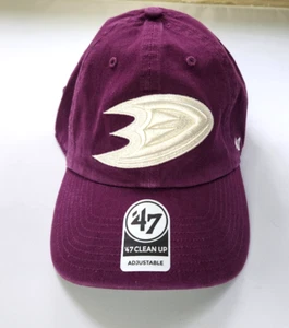 Vintage Anaheim Mighty Ducks '47 Brand NHL Adjustable Strapback Hat Cap - Picture 1 of 13
