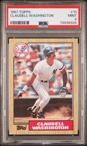 1987 Topps Claudell Washington #15 - PSA 9 - Yankees - Bild 1 von 2