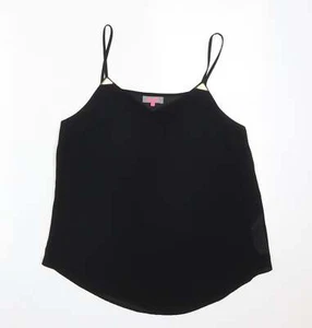 Agenda Womens Black Polyester Blend Camisole T-Shirt Size 10 - Picture 1 of 12