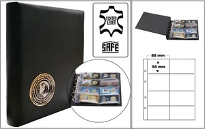 Leder Telefonkartenalbum Schwarz Visit-Wolrd 5 Hüllen SAFE 7571 Für 40 Karten - Bild 1 von 11