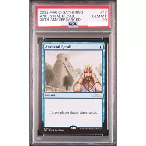 PSA10 MTG Magic 30th Anniversary Edition Ancestral Recall 032 GEM MINT - Bild 1 von 2