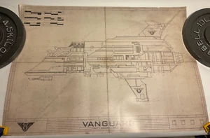 Warhammer 40K Store Promo Poster - Vanguard Flyer Schematic 16.5"x23.5" - Picture 1 of 3