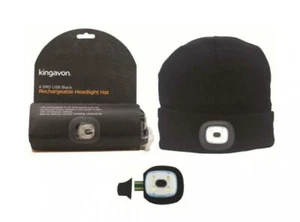 USB Rechargeable Headlight Hat (Beanie) - 4 SME LED's (removable) - CE approved - Picture 1 of 1