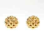  Chanel 24k Gold Plated 25 Collection Jumbo CC Logo Earrings 60ch825s