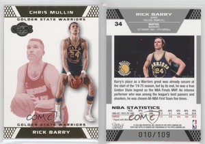 2007-08 Topps Co-Signers Gold Red /109 Rick Barry Chris Mullin #34.2 HOF
