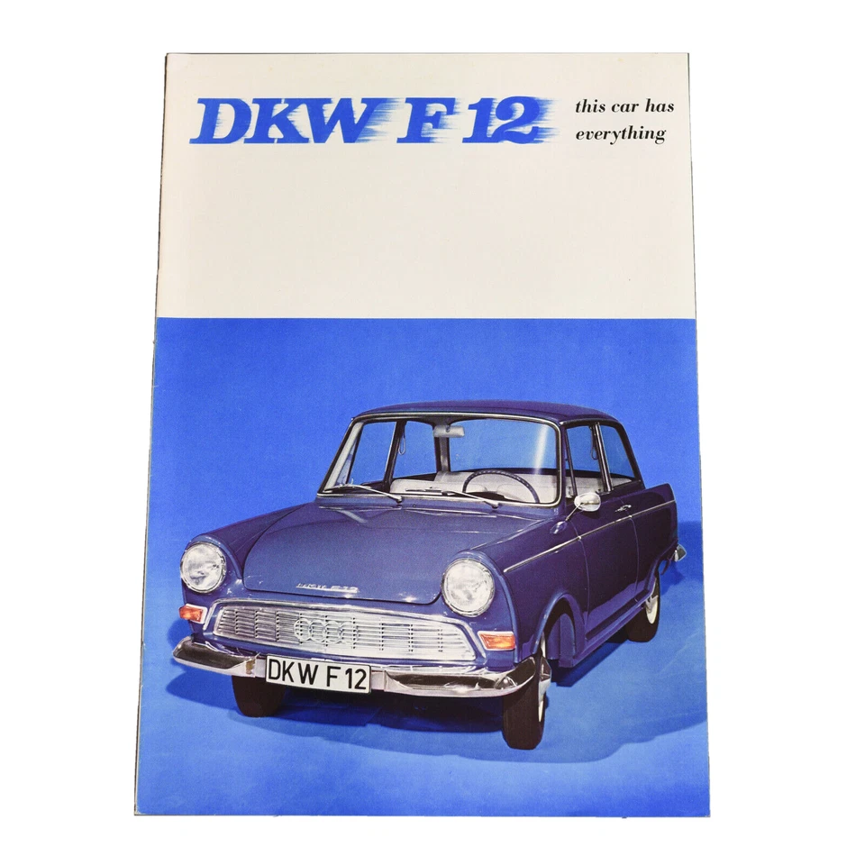 Folleto de venta de autos vintage Auto Union DKW F12 de los años 60 Foto 1 de 4