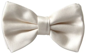 DOLCE & GABBANA Kids Bow Tie Ivory 100% Silk Adjustable Neck Papillon RRP 120usd - Picture 1 of 7