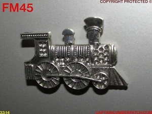 steampunk silver fridge magnet train loco steam engine #FM45 - Picture 1 of 3