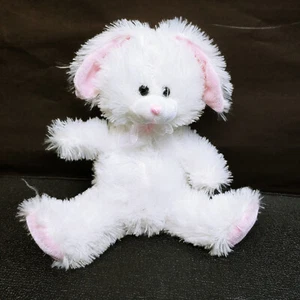 Greenbrier International Bunny Rabbit Plush Stuffed Animal 10" with Pink Bow - Picture 1 of 9