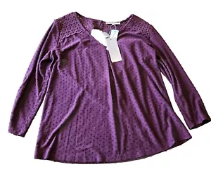 Camicetta Daniel Rainn Shona maglia a pois con clip viola taglia media - Foto 1 di 8