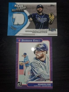 BRANDON LOWE 2021 Topps Series1 Major League Material JERSEY RELIC CARD. 2 cards - Picture 1 of 1