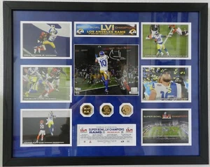 New Rams Team Cooper Kupp SB 56 Signed 30 X 24 Framed wall plaque COA # 2 of 56 - Picture 1 of 7