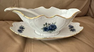 L. C. Bernadotte Tschechien Sauciere auf angesetztem Teller mit Schöpfkelle  - Bild 1 von 9