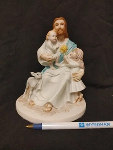 Hand-painted Porcelain figurine Jesus with the children - Picture 1 of 4