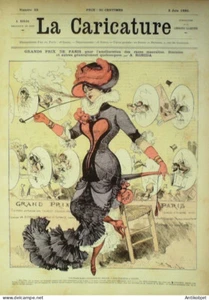 La Caricature 1880 n°  23 GP de Paris amélioration races masculines Barret - Imagen 1 de 3