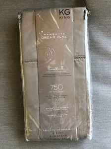 NEW Wamsutta Dream Zone 750 Thread Count King Pillowcases Taupe Pima Cotton