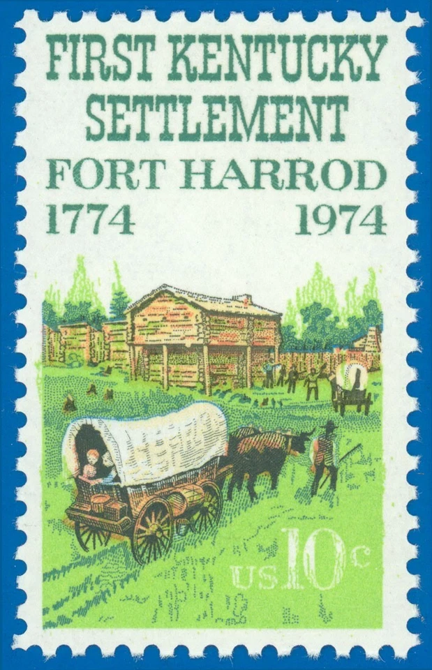 US Scott #1542 w/ Extra Green Above the Trees! Cool Color Shift! (SK) - Image 1 of 1