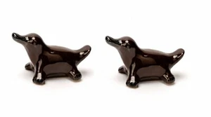 Floating Porcelain Platypus Pond Aquarium Garden Ornament Brown Set of 2 - Picture 1 of 3