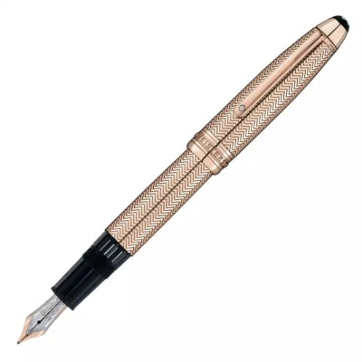 MONTBLANC 146 CEBADA ORO ROSA PURO SÓLIDO 18K Pluma Estilográfica Diamante 18K M NUEVA Foto 1 de 4