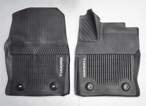 ⭐️🆕️⭐️ TOYOTA Tundra All Weather Genuino OEM Alfombrilla de Goma Negra Forros - Imagen 1 de 9
