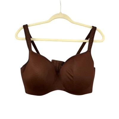 Cacique Chocolate Brown Underwire Padded Bra Adjustable Straps Womens 38DDD - Image 1 of 4