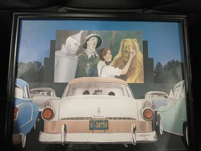 Rare Vintage Walter Ferris Wizard Of Oz at the Drive-In Poster 11 X 14 Framed - Image 1 of 4