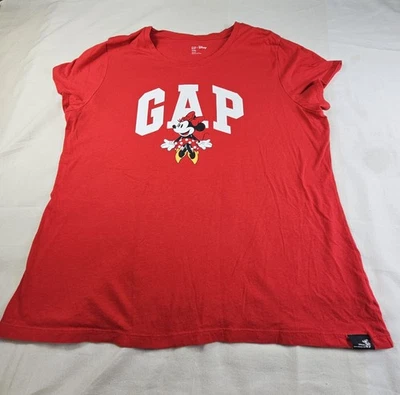 Gap + Disney Womens Size XXL Minnie Mouse Graphic T-Shirt Red - Image 1 of 4