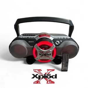 🔥Sony Xplod CFD-G505 Mega Bass AM FM Radio CD Cassette Boom Box con control remoto - Imagen 1 de 8
