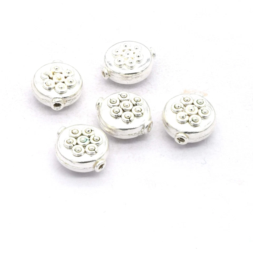 20 Stück 14x8mm Bali Perlen Sterlingsilber Beschichtet Schmuckherstellung W-299 - Bild 1 von 4