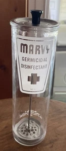 Gebrauchte Vintage Marvy Nr. 3 Barber Maniküre Desinfektionsmittel 25 Unzen Glas - Bild 1 von 7