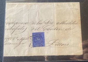 Ecuador 1865 1/2 blauer Anschreiben vierrandig Postgeschichte - Bild 1 von 1
