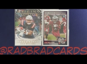 NFL Fútbol New England Patriots 25 Panini Kyle Williams Lote de 2 Tarjetas de Novato COMO NUEVO - Imagen 1 de 1