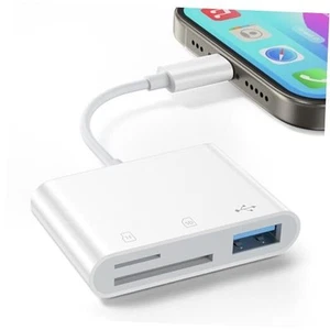 USB Camera Adapter, High-Speed SD Card Reader for three slot (With USB-C) - Photo 1 sur 7