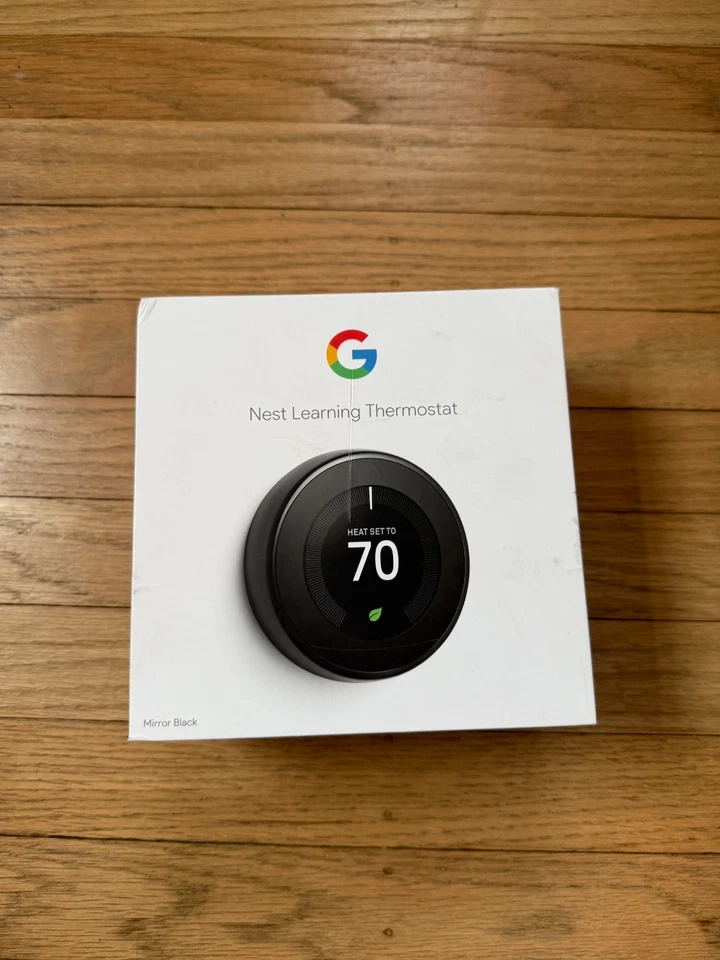 Google Nest Learning Thermostat 3rd Gen - Mirror Black - Image 1 of 1