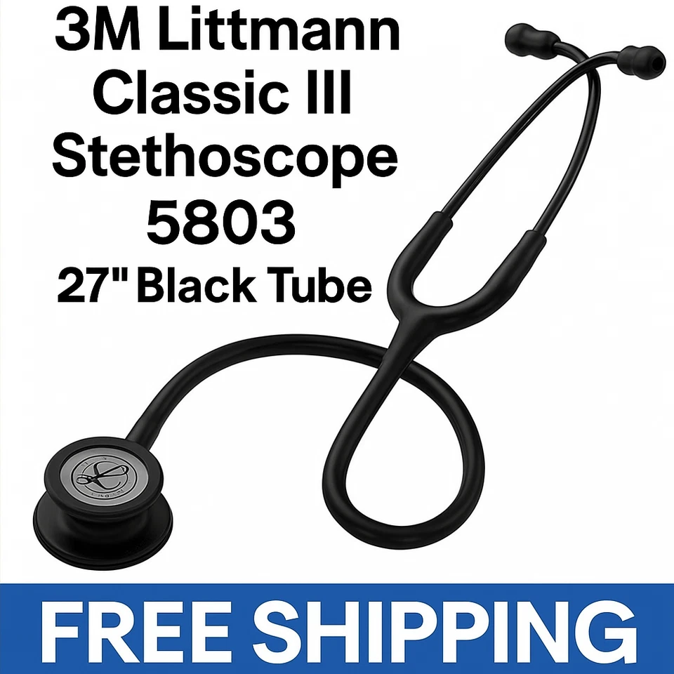 Estetoscopio 3M Littmann Classic III 5803 27" tubo negro envío gratuito Foto 1 de 2