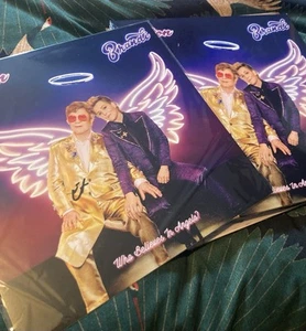 Elton John And brandi Who Believes In Angels Vinyl - Signed Elton John Art Card - Picture 1 of 3