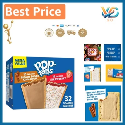 Frosted Strawberry & Brown Sugar Cinnamon Toaster Pastries - 54.1oz Family Pack - Image 1 of 4