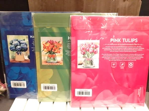 3 PAPER 3D POP UP FLOWER BOUQUET CARDS Pink Tulips Harmony Tulip Blue Hydrangea - Picture 1 of 5