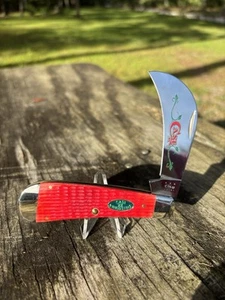2012 Case XX Beautiful Christmas Red Jigged Bone 4.125" Hawkbill Pruner 61011 SS - Picture 1 of 2