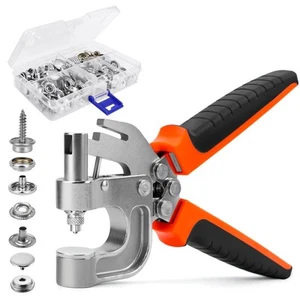 Snap Fastener Tool - Heavy Duty Snap Button Kit with 40 Sets 15mm Metal Snaps... - Picture 1 of 6