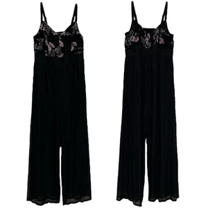 Torrid Black Floral Mesh Jumpsuit Size 1X - Picture 1 of 10