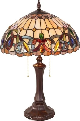 Stained Glass Lamp Bedroom Table lamp Reading Desk Light for Bedside Living Room Foto 1 de 4