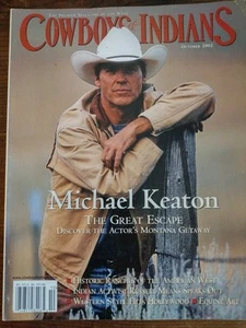 Cowboys & Indians Magazine October 2002 Michael Keaton Activist Russell Means - Imagen 1 de 13