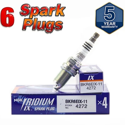 6x New Iridium Spark Plugs #4272 IX BKR6EIX11 For Lexus Nissan - Image 1 of 4