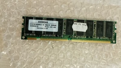 128MB RAM PC100 168-PIN SDRAM  SIEMENS HYS72V16220GU-8  MEMORIA vintage PC DESKT - Immagine 1 di 2