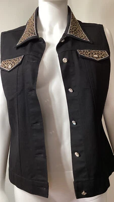 * Nuevo CHRISTINE ALEXANDER Para Mujer Talla M DENIM Estrás Detalles Swarovski Foto 1 de 4