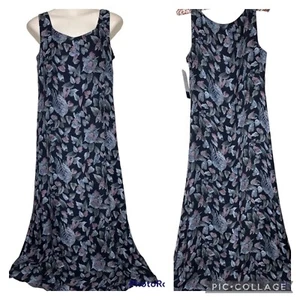 Sleeveless Maxi Dress Size 8 Silk Lining Flow Overlay Floral New 149$ - Picture 1 of 17